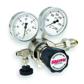 213-4106 Smith Equipment High Purity Gas Regulator Hydrogen Methane Single Stage 0.825 Inch -14 Inlet 1/8