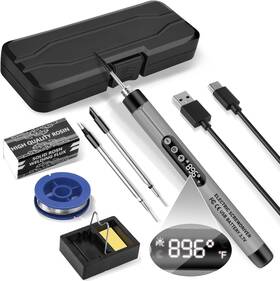 Sns 445010543506 Mini Cordless Soldering Iron Kit Usb Rechargeable Lcd Adjustable Temp