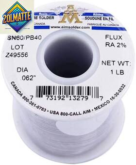 13279 Solder 60-40 Tin Lead Rosin Core Wire For Electrical Soldering 0.062inch