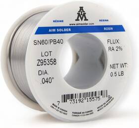 15575 Solder 60-40 Tin Lead Rosin Core Wire For Electrical Soldering 0.040inch