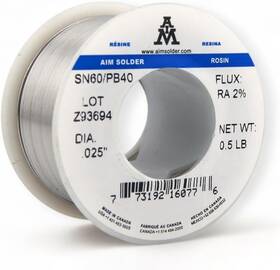16077 Solder 60-40 Tin Lead Rosin Core Wire For Electrical Soldering 0.025inch