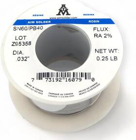 16079 Solder 60-40 Tin Lead Rosin Core Wire For Electrical Soldering 0.032inch
