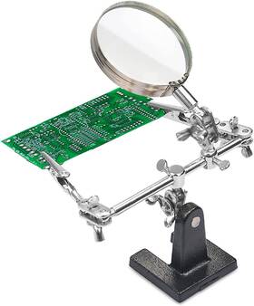 Soldering Stations 445035259208 2.5x Magnifying Helping Hands Station With Heavy Cast Iron Base 360