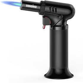 S907 Sondiko 788505777138 Butane Torch With Fuel Gauge Refillable Soldering Lighter