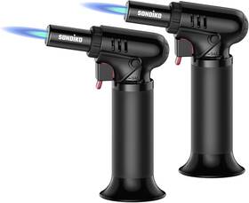 Gf907 Sondiko Butane Torch With Fuel Gauge S907 2 Pack Refillable Soldering Lig