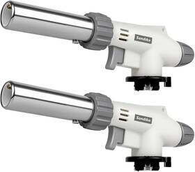 S516 Sondiko Dual Flame Mode Butane Torch Lighter Head 2 Pack Culinary Weldin
