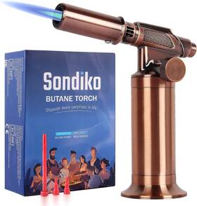 S801 Sondiko Butane Torch Premium Metal Big Flame Refillable Blow Lig