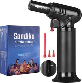 S907 Sondiko Butane Torch With Fuel Gauge Refillable Soldering Lighter