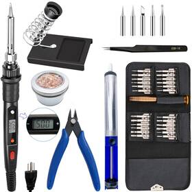 S801a Sookey Soldering Iron Kit 80w Gun With Solder Sucker Tweezer Stand Holder