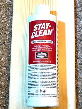 Sclf16 Stay Clean Stay-clean Liquid Soldering And Tinning Flux Harris 16 Oz. Directions On Back