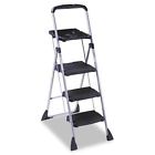 Stool Reach Portable Garage Ladder House Work 4 Platform Step Folding Steel