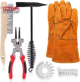 Swpeet 313108543516 7pcs 10 Inch Scratch Wire Brush Welding Hammers Slag Removal Tool With Me