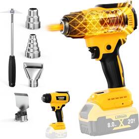 Synxiter001 Synxiter 313098838876 Cordless Heat Gun For Dewalt 20v Battery 350w Led Light Fast Heating Soldering
