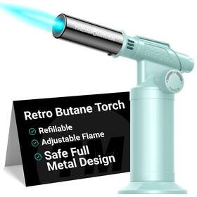 Thermomaven 850057819328 Retro Butane Torch Kitchen Lighter Refillable Cooking Blow Fit