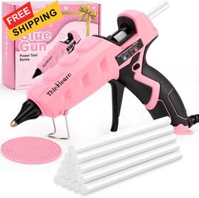 Sd-856 Thinklearn Hot Glue Gun Full Size 60/100w Dual Power With Large Pink