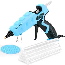 Tl-tl1082-us Thinklearn 60/100w Dual Power Hot Glue Gun Kit With 15 Large Blue