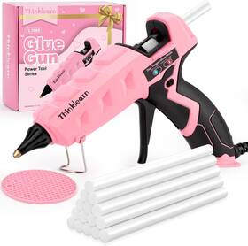 Tl1080 Thinklearn Hot Glue Gun Full Size 60/100w Dual Temp With Large Pink