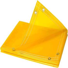 Tillman B00439dd4o 601r68 6x8 14mil. Yellow Vinyl Welding Curtain With Grommets All Around