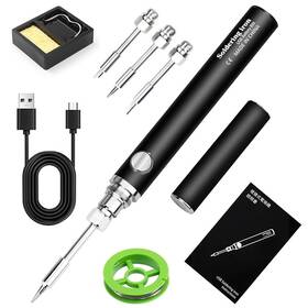 Treedix 644197769854 Cordless Soldering Iron Kit Usb Rechargeble Gun 3 Temperature Adj