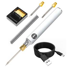8-10w Treedix 644197776050 Portable Soldering Iron Kit Pen With 3 Tips