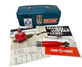 567eb Turbotorch Turb-o-torch Brazing Torch Set H-1 Handle Tip Regulator Case And Ppwk