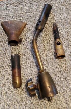 Turner 65474 Ht 511 Lp Gas Torch Nozzle Vintage Brass Head With Attachments