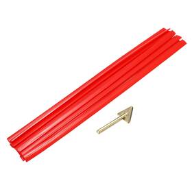 Uxcell 649603693341 10 Pcs 13 Inch Plastic Welding Rods 9.5mm X 330mm Pe Strip Red