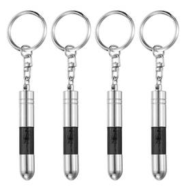 Uxcell 783243287819 4pcs Anti-static Keychain Car Static Human Body Electricity Discharge Black