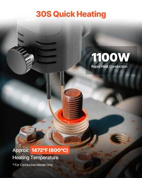 1100w Vevor 197988356370 Induction Heater Bolt Removal Tool 110v Nut Buster Kit With 3 Coils 1100w Vevor 197988356370 Induction Heater Bolt Removal Tool 110v Nut Buster Kit With 3 Coils