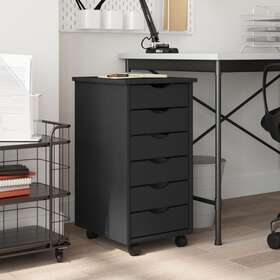 355890 Vidaxl Rolling Cabinet With Drawers Office Filing Moss Solid Wood Pine