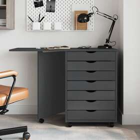 355902 Vidaxl Rolling Cabinet With Desk Moss Gray Solid Wood Pine 355902 Vidaxl Rolling Cabinet With Desk Moss Gray Solid Wood Pine