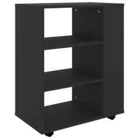 808450 Vidaxl Storage Cabinet With Wheel Engineered Wood Solutions Shelving Units