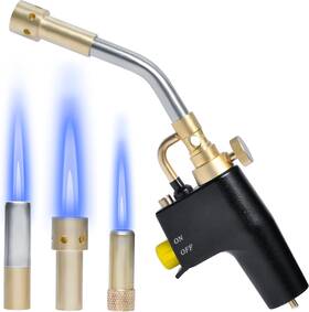 Wadoy 313110831816 Propane Torch Head Kit With 3 Nozzles High Intensity Trigger-start Solder