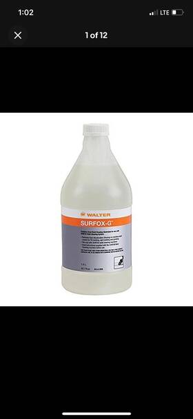 54a065 Walter 1.5 Liter Surfox-g Electrolyte Solution Liquid Weld Cleaning