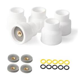 Tigcp002 Weldingknight Co. Ltd #12 Ceramic 5-pack White Tig Welding Cups With 3/32 Inch Diffuser 5-pk