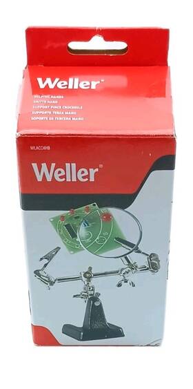Weller 003019445394 Helping Hands With Magnifying Glass 2 Alligator Clamps And Base