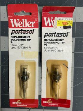 Weller 037103593412 Nos 2-pack Lot Portasol T1 Soldering Fine Point Tip 1.0mm Fits P-1 P-1k