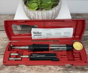Weller 629722724874 Super-pro Self Igniting Cordless Butane Soldering Iron Kit Psi100k Euc