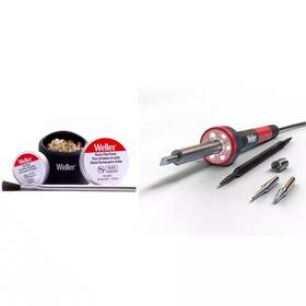 Weller 744110769197 60-watt/120-volt Corded Soldering Iron Kit With Led Halo Ring And Universal Acce
