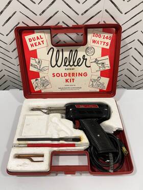 B682055 Weller Expert Soldering Kit Model 8200 Pk Dual Heat 100-140 Watt Tested Well