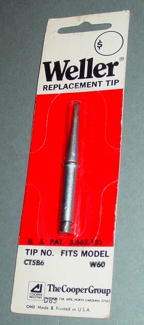 Ct5b6 Weller Vintage Soldering Tip Fits Model W60 Cooper Usa Nos