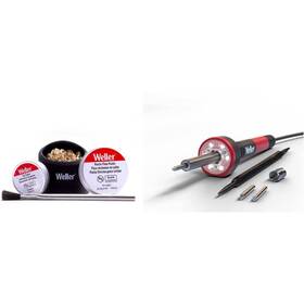 Wlirk3012awcacc Weller Soldering Iron Kit 30w Led Light Corded Tool Tips Flux Brush Tinner Set
