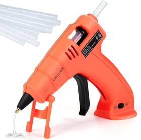 Pl0040 Welluck Cordless Hot Glue Gun Usb Rechargeable Wireless Mini Red Black