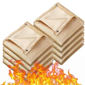 Zuo-wesnoy-0369 Wesnoy 8 Pack Fiberglass Fireproof Welding Blanket Bulk 4 X 6 Ft 800 Gsm Heavy Duty