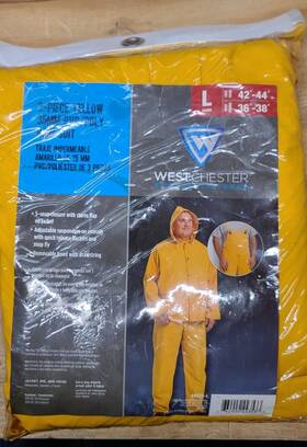 44035-l West Chester Protective Gear 3-piece 35mm Pvc/poly Rain Suit Large 44035-l West Chester Protective Gear 3-piece 35mm Pvc/poly Rain Suit Large