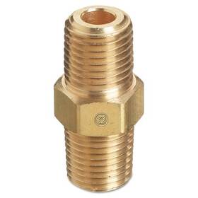 Western Enterprises 698944002527 Pipe Thread Hex Nipple 3000 Psi Brass 1/4 In Npt Male