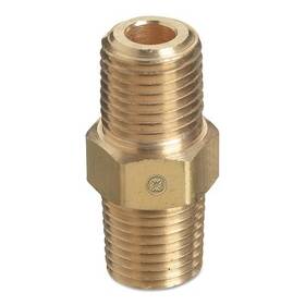 Western Enterprises 698944002909 Pipe Thread Hex Nipples 3000 Psig Brass 1/2 In Npt Male