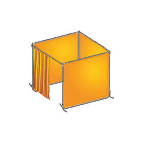 22rp07 Westward Welding Booth 8 Ft. W 6 Ylw Org