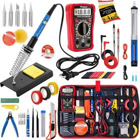 Widercable 744110035520 Soldering Iron Kit 60w Adjustable Temperature 30-in-1 5 Solder