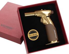 Witanhurst 710154815480 Dual Flame Butane Torch Gun - Refillable Luxury Hand Held Mini Blow For Co